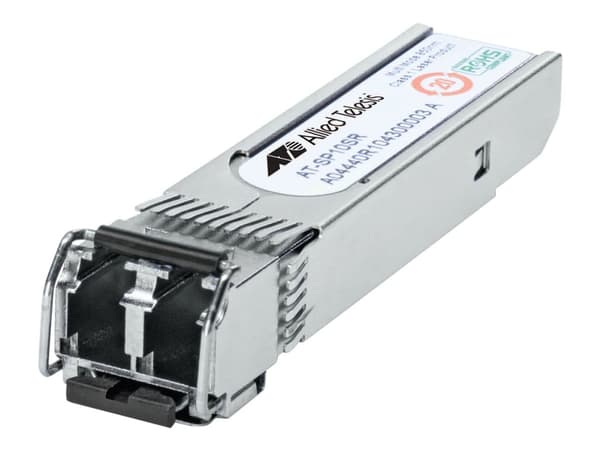Allied Telesis AT SP10SR - SFP+ sändar/mottagarmodul - 10GbE - 10GBase-SR - LC multiläge - upp till 300 m - 850 nm - för AT x240; CentreCOM AT-GS970E