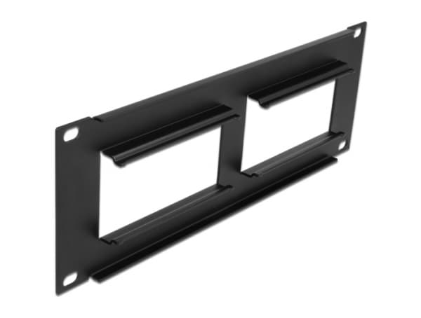 DeLOCK 81379, Musta, Metalli, Telinekiinnitys, 2U, 254 mm, 87 mm