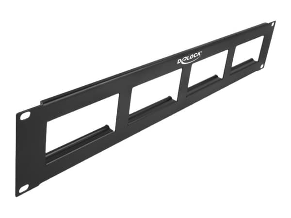 Delock - Patch-panel - rackmontering - svart - 2U - 19"