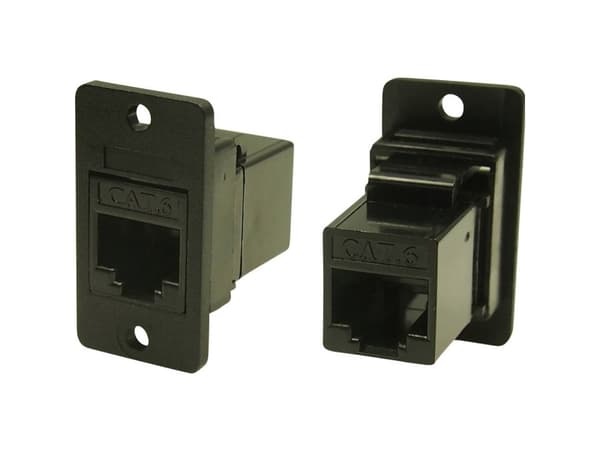 Cliff RJ-liitin CP30622SX1 Adapteri, upotettu Musta 1 kpl