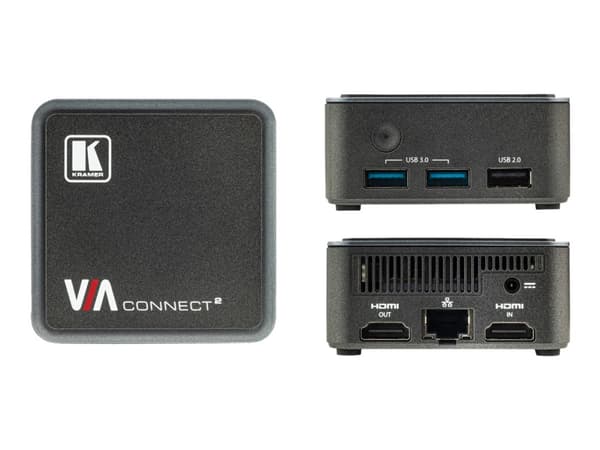 Kramer Electronics VIA Connect², 4192 MB, LPDDR4, 32000 MB, 1000 Mbit/s, Musta, Alumiini