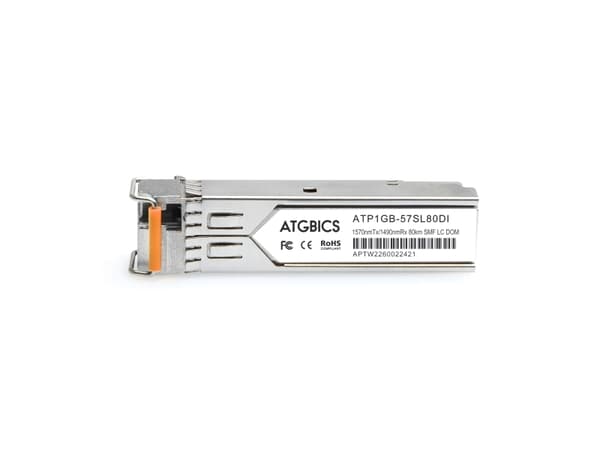 ATGBICS GLC-BX80-D-I-C, Fiber optisk, 1000 Mbit/s, SFP, LC, BX-D, 80000 m