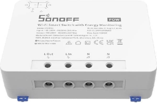 Sonoff POWR3, Smart strömställare, Vit, 100 - 240 V, 50 / 60 hz, 25 A, 162 mm