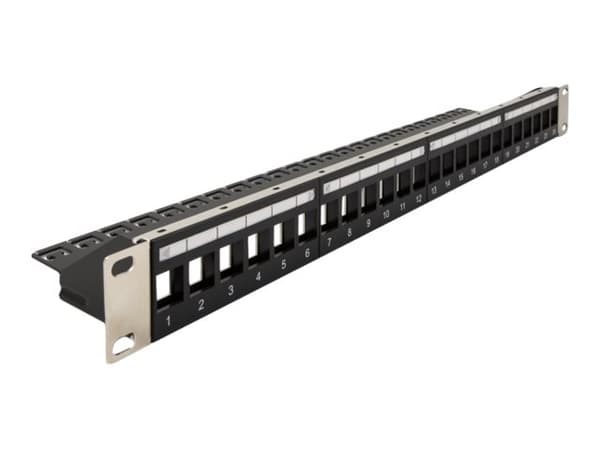 Delock - Koblingspanel - 1U - 19" - 24 porter