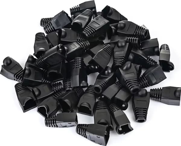 Spacetronik Rubber cover for RJ-45 plug CC-RJ45_1BLK 50 pcs Spacetronik