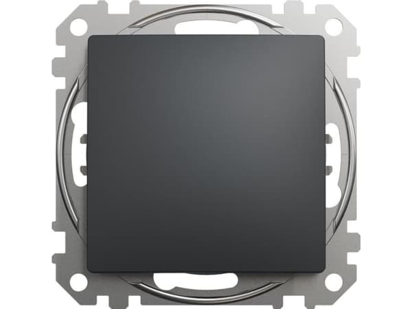 Schneider Electric Sedna Design, 1-polet trykknapp, svart antrasitt