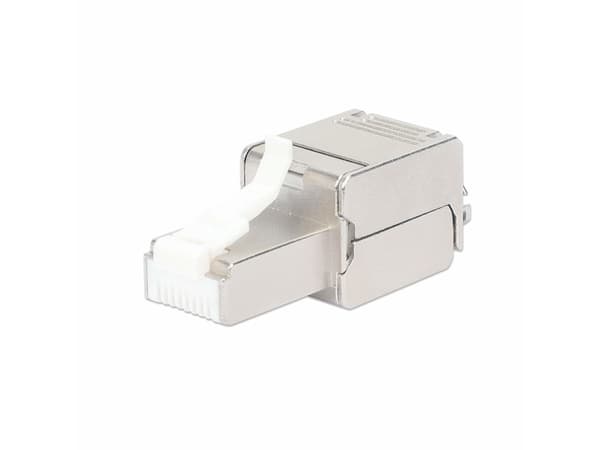 Intellinet 790796, RJ45, Rostfritt stål, Hankoppling, Rak, Cat6a, U/FTP (STP)