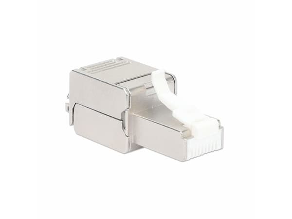 Intellinet 790796, RJ45, Rustfrit stål, Hanstik, Lige, Cat6a, U/FTP (STP)