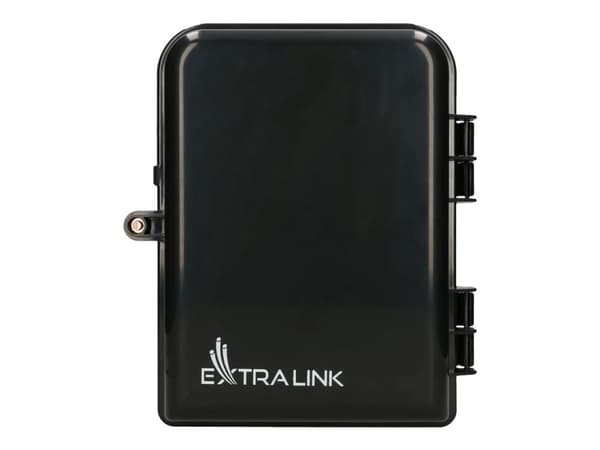 Extralink ELIZA v2 - Fiberoptisk fordelingsboks - 16 core - stangmonterbar, veggmonterbar - svart