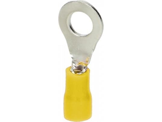 Orno Isolert ringterminal, maks tverrsnitt 6mm?, skruøye: M4, 100 stk.