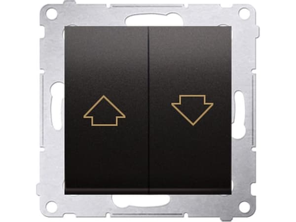 Kontakt-Simon DZP1A.01/48, Tryckknappsbrytare, Plast, Antracit, IP20, IP44, 250 V, 16 A