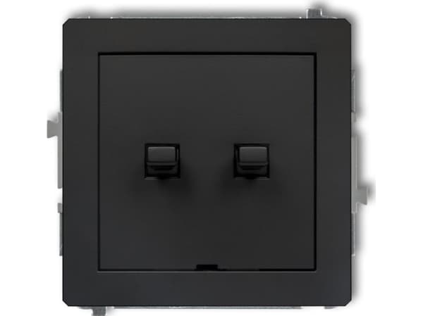 Karlik 12DWPUS-44.1, Tryckknappsbrytare, Svart, IP20, 250 V, 10 A