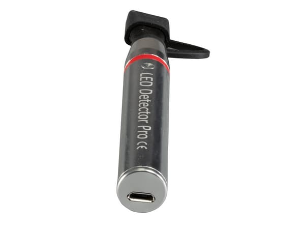 EFB Elektronik DC10001USB, LED-detektor, Sort, Grå, Innebygd batteri, 600 mAh, 3,7 V, Micro-USB