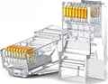 Miniatyrbild 1 av 5: Ugreen Ugreen 100x RJ45 8P8C Cat 6-kontakt ändplugg transparent (60558)