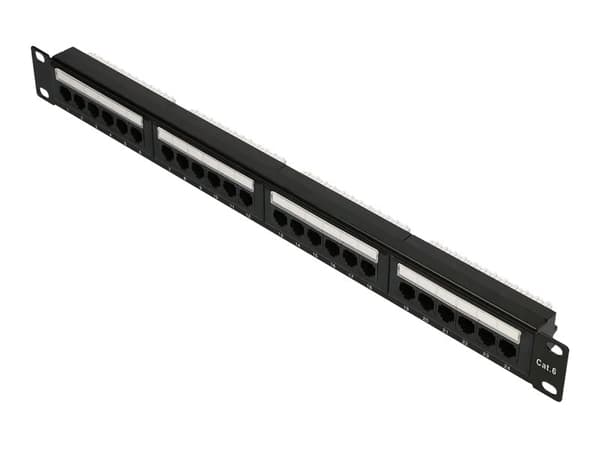 Extralink - Koblingspanel - rackmonterbar - CAT 6 - UTP - RJ-45 X 24 - 1U - 19"