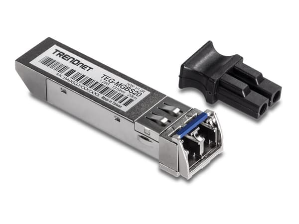 TRENDnet TEG-MGBS20 - SFP (mini-GBIC) transceivermodul - 1GbE - 1000Base-LX - LC-enkeltmodus - opp til 20 km - 1310 nm - TAA-samsvar