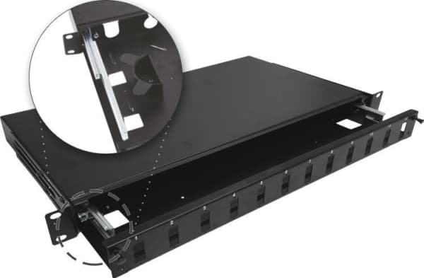 Alantec Teleskopisk 12xSC duplex 19" 1U fiberoptisk switch med monteringstillbehör (drosslar, buntband) ALANTEC - ALANTEC
