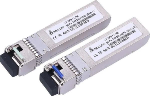 Extralink - SFP+ sändar/mottagarmodul - 10GbE, SONET/SDH - WDM - LC enkelläge - upp till 20 km - 1270 nm / 1330 nm (paket om 2)