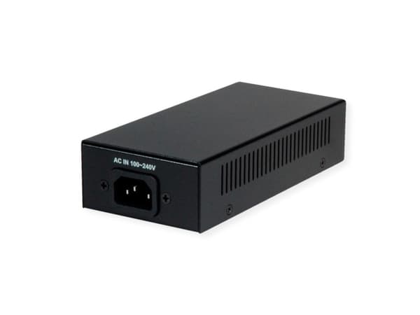 ROLINE 21.13.1203, Gigabit Ethernet, IEEE 802.3af,IEEE 802.3at, Sort, Strøm, Status, 56 V, 90 W