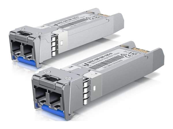 Ubiquiti UACC-OM-SM-10G-D - SFP+ transceiver modul - 10 GigE - LC enkelttilstand - op til 10 km - 1310 nm (pakke med 2)
