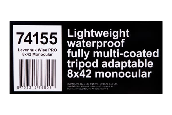 Levenhuk Wise PRO 8x42, 500 g, 180 mm, 85 mm, 70 mm, 1 m, Musta