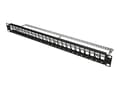 Pikkukuva 1 / 5: Extralink 24 PORT STP 19\" MODULAR PATCHPANEL, Kytkentäpaneeli, Musta, Metalli, 1U, Pyöreä, 48,3 cm (19")