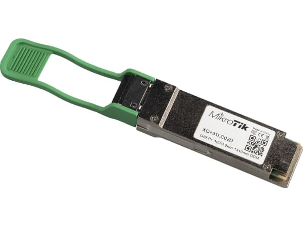 MikroTik - QSFP28 sändar-/mottagarmodul - 100GbE - LC/UPC enkelläge - upp till 2 km - 1271-1331 nm