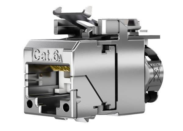 Telegärtner 100023209, RJ-45/11/12, Silver, Honkoppling, Rak, Nickel, IP2X