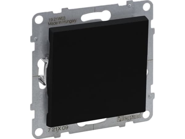Legrand SUNO Enkeltknapp svart 6A 250V automatiske terminaler 721409