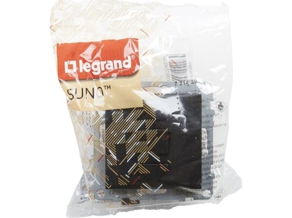 Legrand SUNO - Rullaverhokytkin - 6 AX - 250 V~ - 3-asento: ylös, alas, pysäytys - rullaverhojen suora ohjaus, musta - Legrand 721439 himp