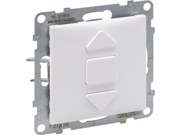 Legrand SUNO - Rullesjalusibryter - 6 AX - 250 V~ - 3 posisjoner: opp, ned, stopp - direkte rullelukkerkontroll, Hvit - Legrand 721139 himp