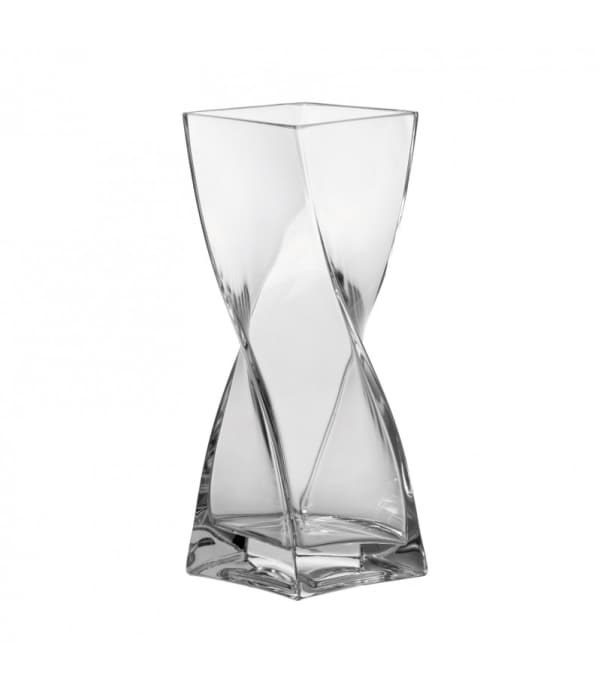 LEONARDO Swirl, Fyrkantig vas, Glas, Transparent, Transparent, CE, 300 mm