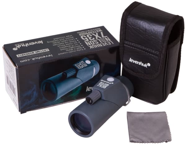 Levenhuk Nelson 7x35, 415 g, 180 mm, 90 mm, 70 mm, -20 - 55 ° C, Grå