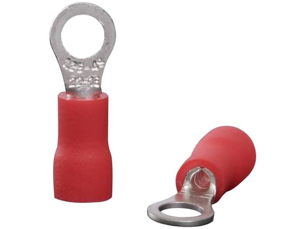 Quadrios 22C441 Ringkabelsko Tværsnit (max.)=1.5 mm² Hul-dia.=4.3 mm Delvist isoleret Rød 1 Set