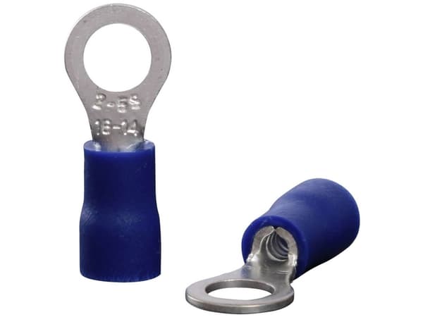 Quadrios 22C447 Ringkabelsko Tværsnit (max.)=2.5 mm² Hul-dia.=5.3 mm Delvist isoleret Blå 1 Set