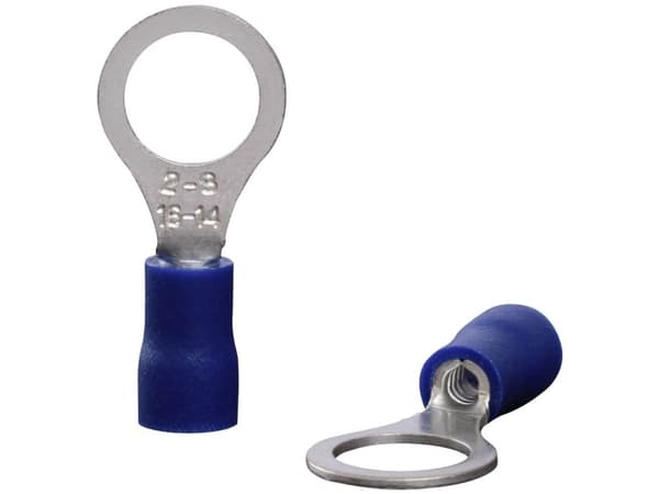 Quadrios 22C449 Ringkabelsko Tværsnit (max.)=2.5 mm² Hul-dia.=8.5 mm Delvist isoleret Blå 1 Set