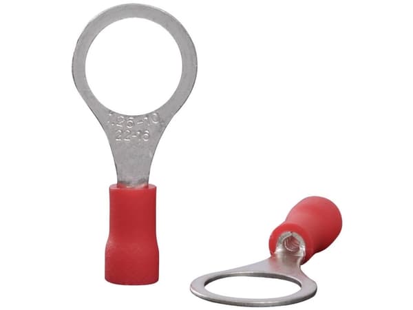 Quadrios 22C445 Ringkabelsko Tværsnit (max.)=1.5 mm² Hul-dia.=10.5 mm Delvist isoleret Rød 1 Set