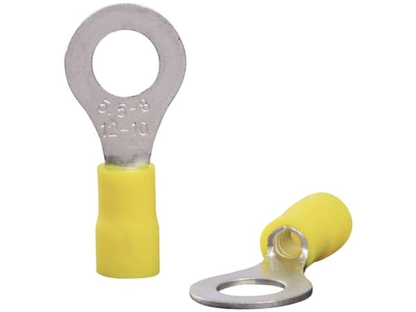 Quadrios 22C459 Ringkabelsko Tværsnit (max.)=6.0 mm² Hul-dia.=8.5 mm Delvist isoleret Gul 1 Set