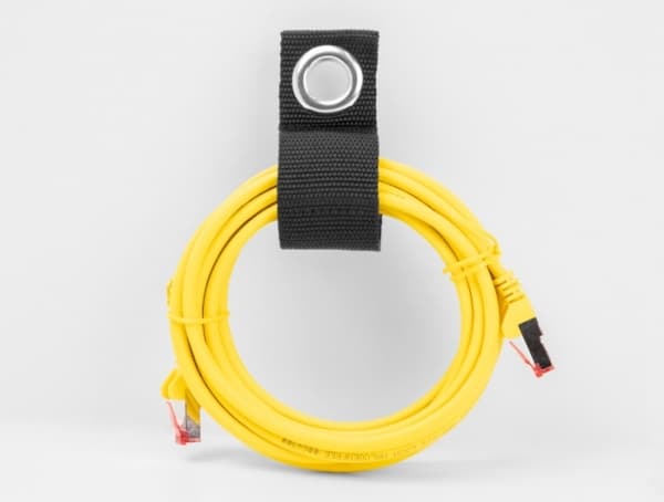 Delock - Krok- og sløyfefesteinnretning - heavy-duty with fastening eye - 43.5 cm - svart (en pakke 5)