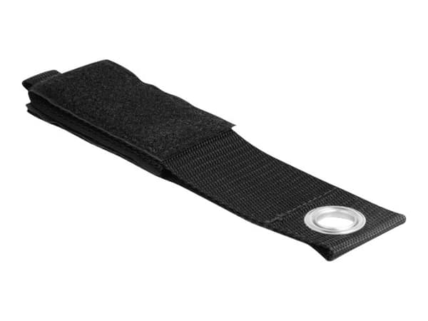 Delock - Krok- og sløyfefesteinnretning - heavy-duty with fastening eye - 43.5 cm - svart (en pakke 5)