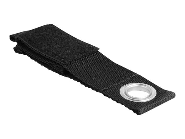 Delock - Krok- og sløyfefesteinnretning - heavy-duty with fastening eye - 26 cm - svart (en pakke 5)