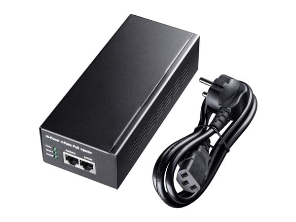 Cudy POE300, Gigabit Ethernet, 10,100,1000 Mbit/s, IEEE 802.3af, IEEE 802.3at, Sort, Strøm, 1/2 (-), 3/6 (+),4/5 (+), 7/8 (-)