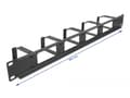 Miniatyrbild 5 av 5: Delock - Rackpanel för kabelhantering - svart - 1U - 19"