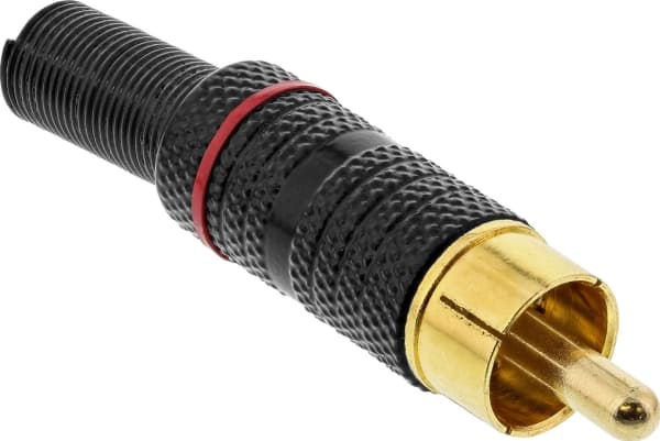InLine 99110Q, RCA, Svart, Guld, Röd, Guld, Polypåse