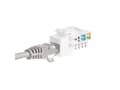 Miniatyrbild 3 av 4: Netrack 105-01, platt, vit, RJ-45, hane, Cat5e, U/UTP (UTP)