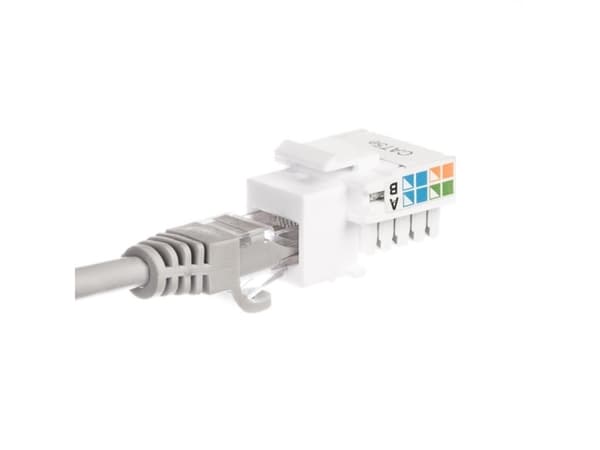 Netrack 105-01, platt, vit, RJ-45, hane, Cat5e, U/UTP (UTP)