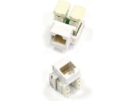 Netrack 105-01, platt, vit, RJ-45, hane, Cat5e, U/UTP (UTP)