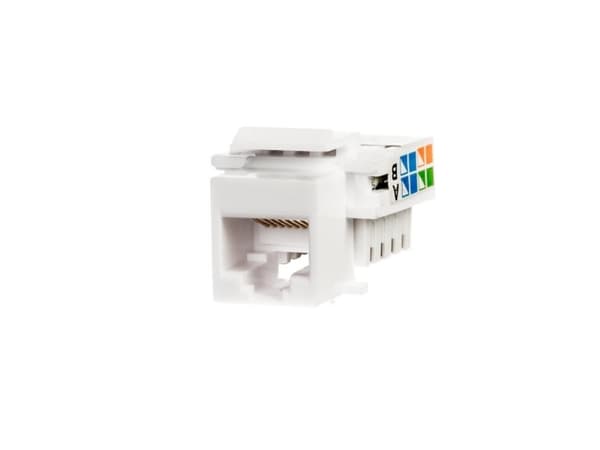 Netrack 105-01, platt, vit, RJ-45, hane, Cat5e, U/UTP (UTP)