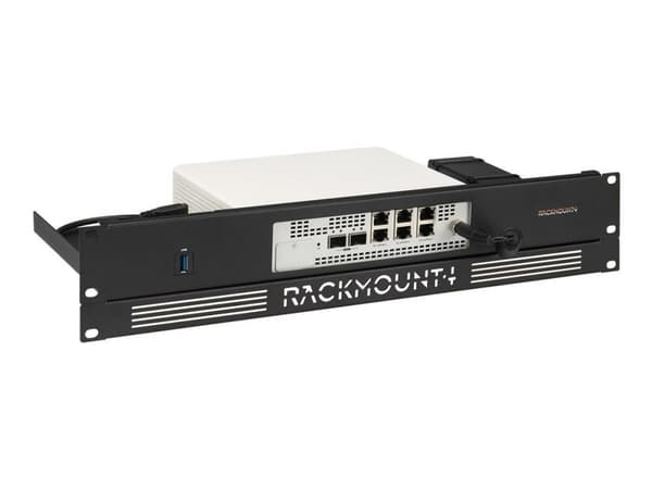 Rackmount.IT RM-DE-T1 - Monteringssett for nettverksenhet - rackmonterbar - black (RAL 9005) - 2U - 19" - for VMware SD-WAN Edge 610, 620, 640, 680
