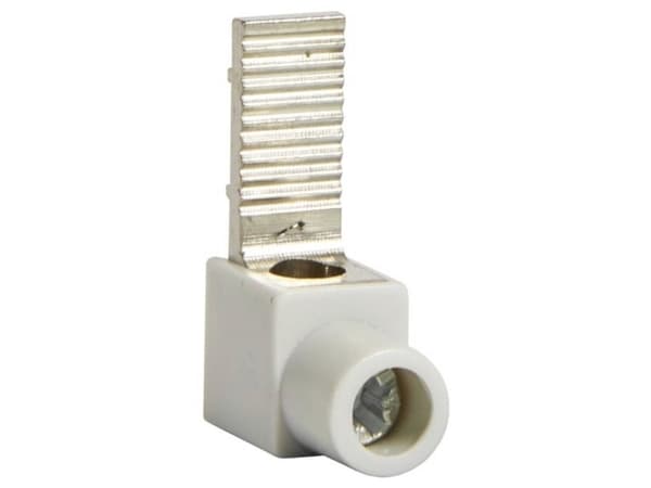 Hager KF00A, Piikkiliitin, Suora, Naaras, Valkoinen, 10 mm², 6 mm²
